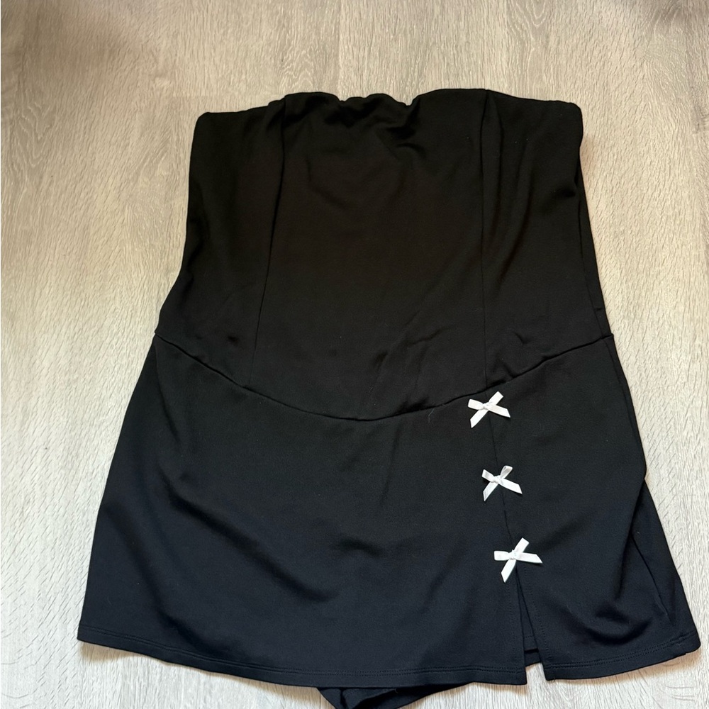 Fashion Nova Black Strapless Jumpsuit
